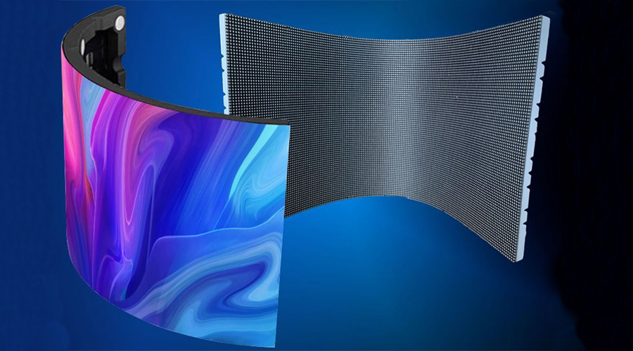 P1.25 LED flexible module screen creative wave column sphere 3D visual space surface best solution