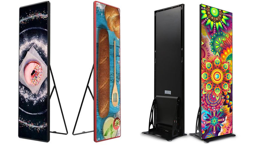 LED Poster billboard display Easy moving 4G best advertising machine Android IOS WIFI control
